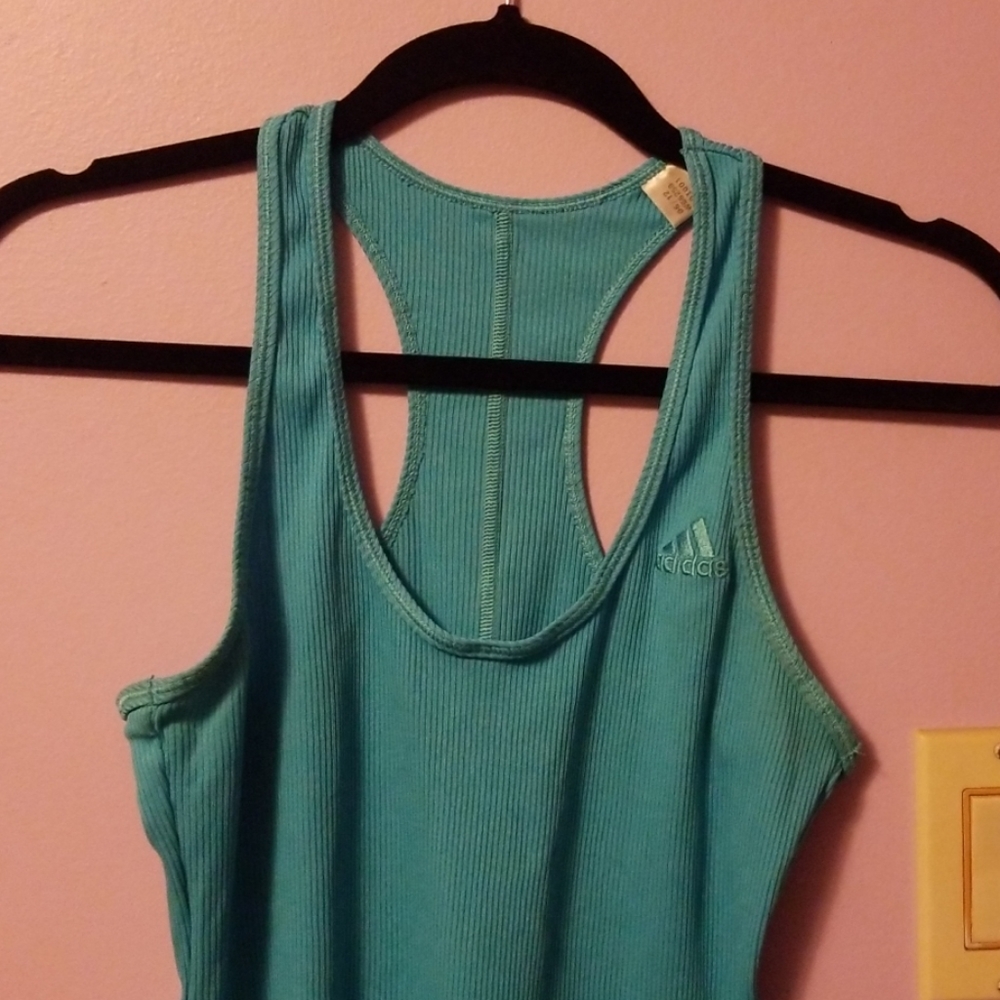 Adidas Racer Back Blue Tank Top Size Medium